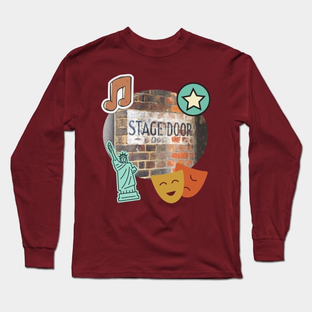 Retro Broadway Dreamer Long Sleeve T-Shirt by WearablePSA